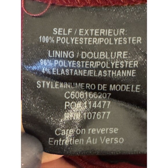 NWT Alice + Olivia Dylan Size 10 High Waisted Wide Leg Trousers Wine Red Bordeau - Picture 7 of 14